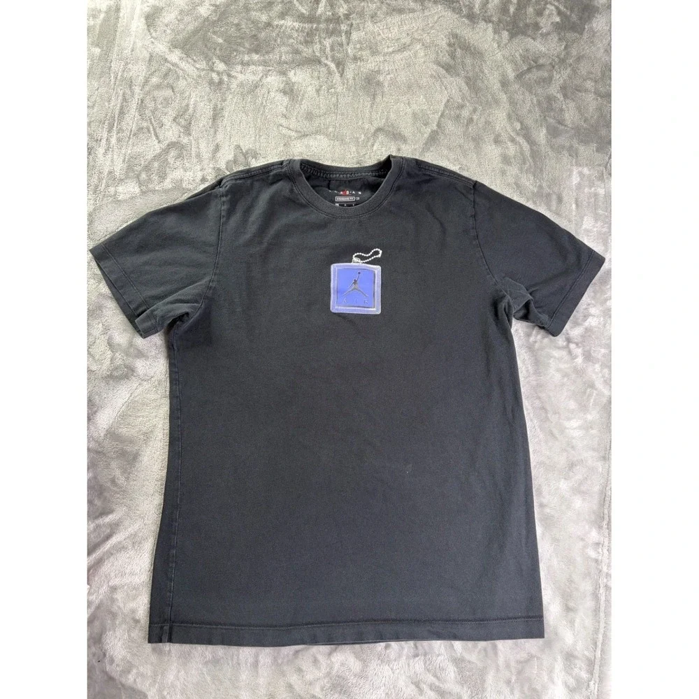 Jordan Air Hangtag Graphic Mens L Black T-Shirt Short Sleeve
